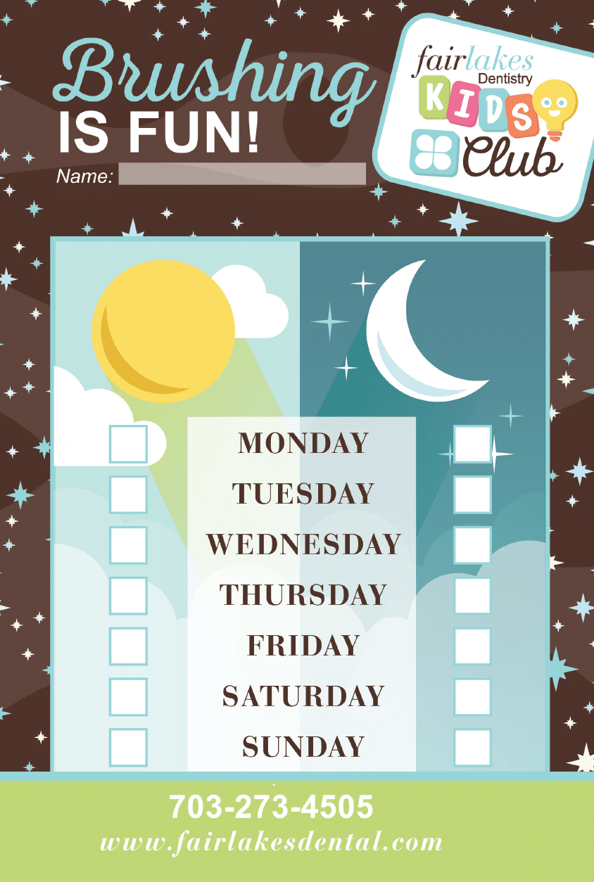 tooth brushing chart for kids